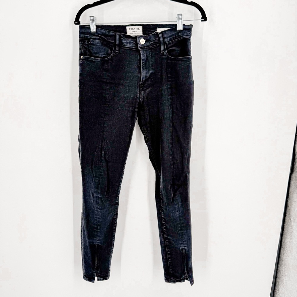 Frame Denim Black Skinny Jeans